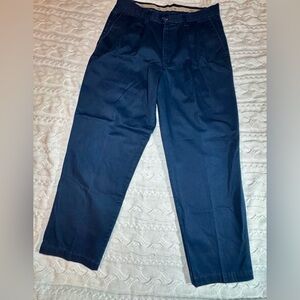 Dockers Classic Fit Men's Navy Blue Pleated Front Dress Pants Size 33x29 #1317